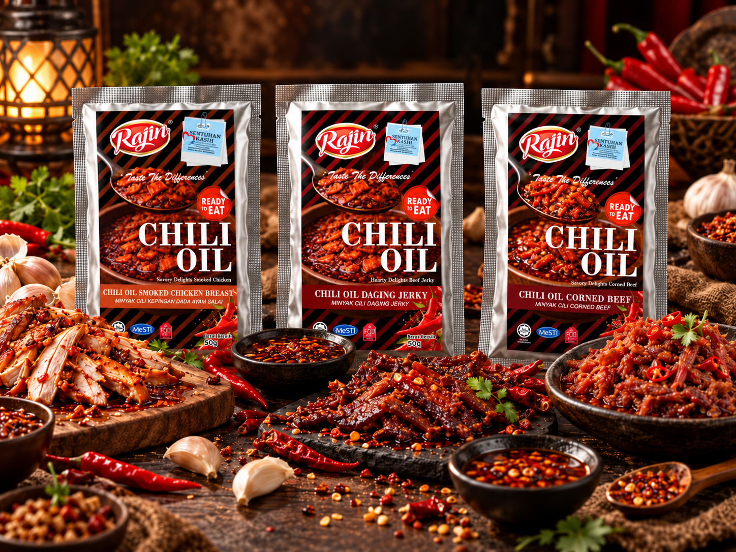 Rajin Chili Oil Gourmet Trio